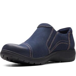 Clarks Women's Navy Slip-On Loafers